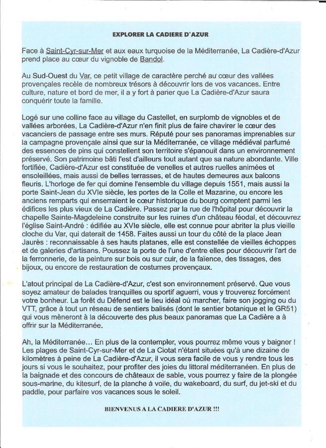 Les Oliviers La Cadiere Εξωτερικό φωτογραφία